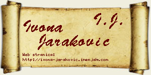 Ivona Jaraković vizit kartica